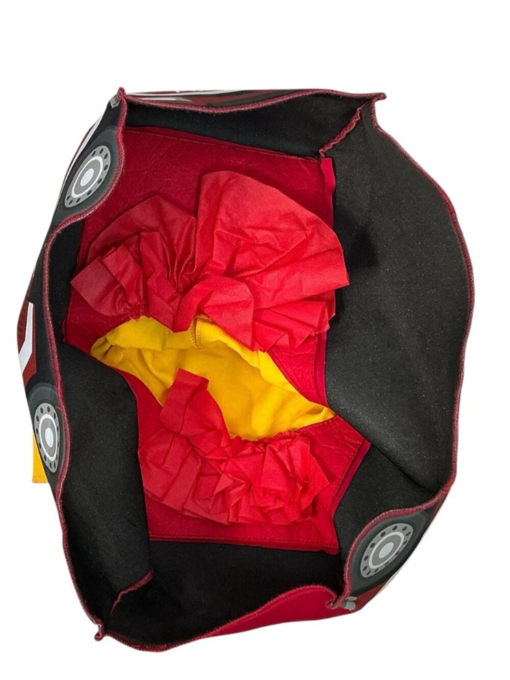 3D Fire Truck Costume ride-in Plush Padded Fireman Tunic Toddler 3-4 T - Picture 5 of 8